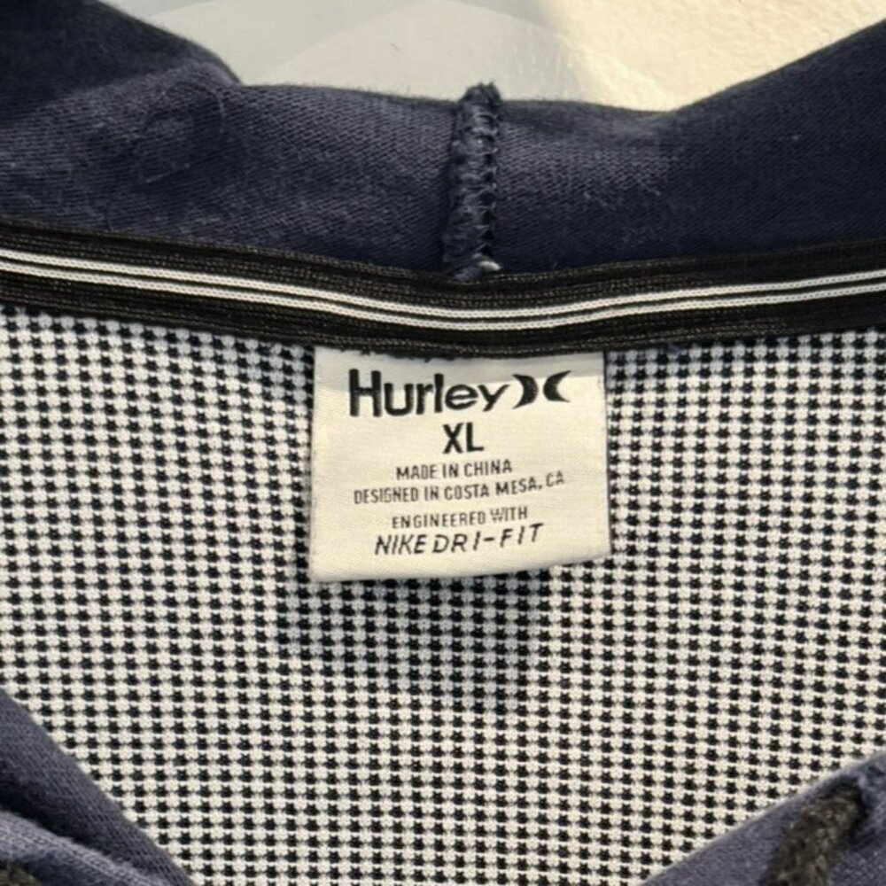 Hurley x Nike Dri-FIT Hoodie | Men’s XL Blue Pullover - Picture 4 of 6